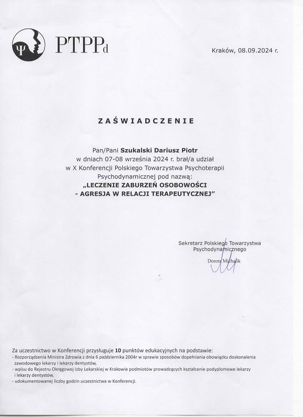 kwalifikacje - dariusz szukalski